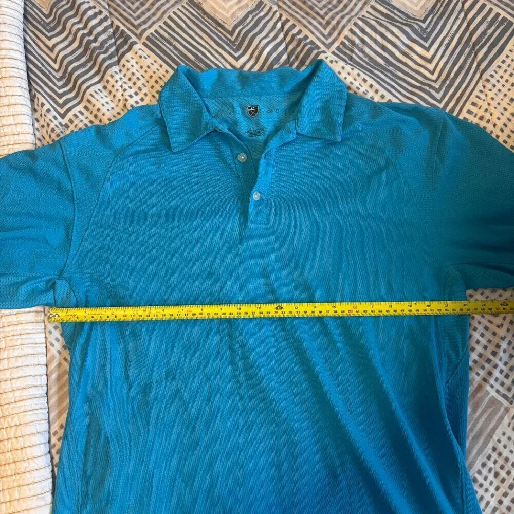 Nike Golf Fit-Dry Polo Shirt Mens XL Extra Large Blue Short Sleeve 208470-418